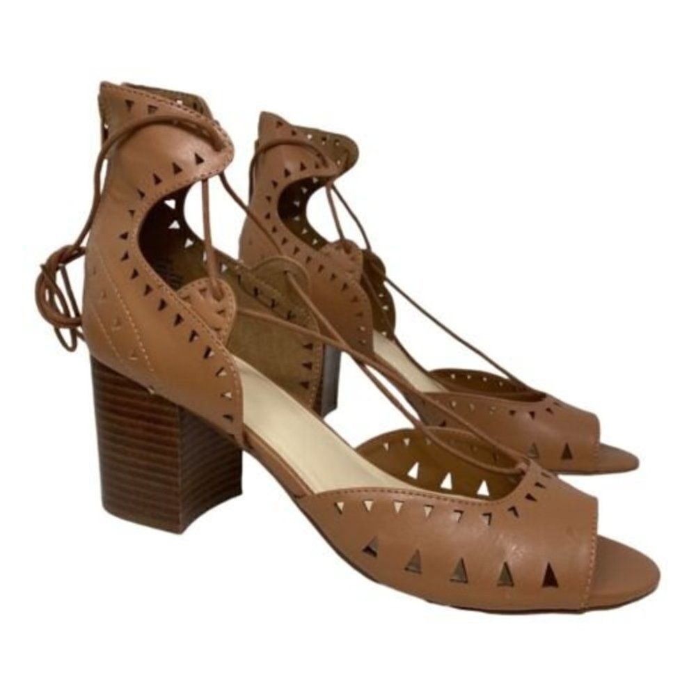 Nine West Janelo Sandal‎ Open Toe Block Heels Strappy Soft Girl Boho